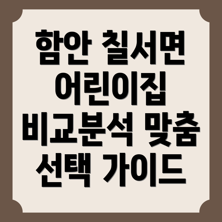 함안군 칠서면 어린이집