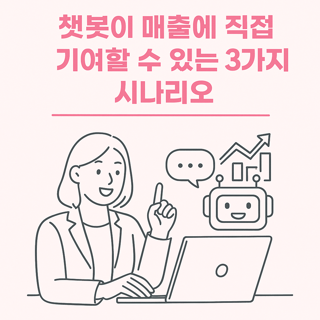 챗봇이 매출에 직접 기여할 수 있는 3가지 시나리오