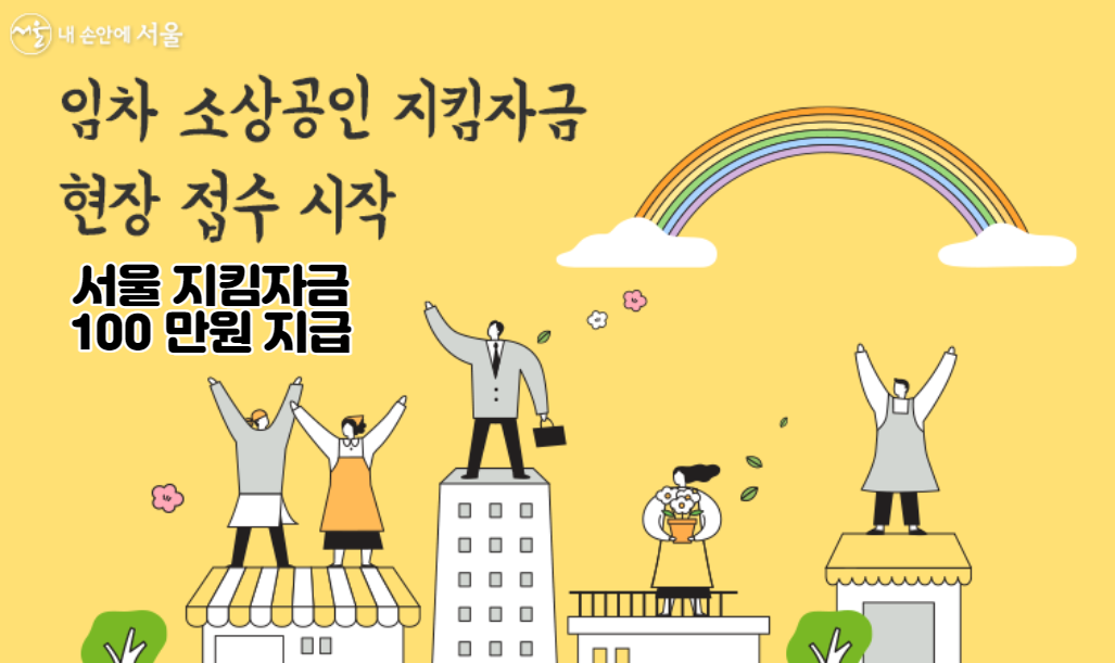  서울 임차 소상공인 지킴자금 100 만원 지급 현장 접수 시작!!! (Feat. 제출 서류, 계약 자동 연장)
