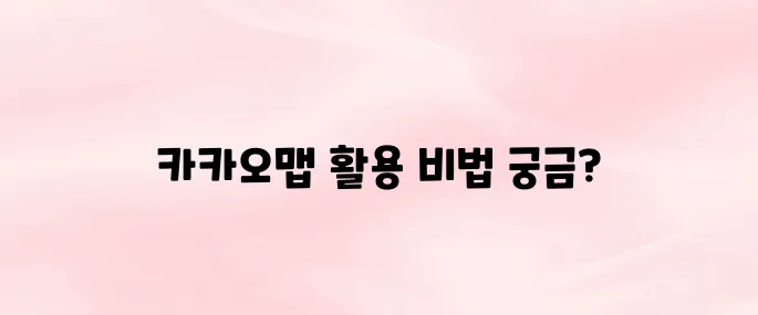 카카오맵 앱 설치 및 내비게이션·거리뷰·길찾기 활용법 총정리