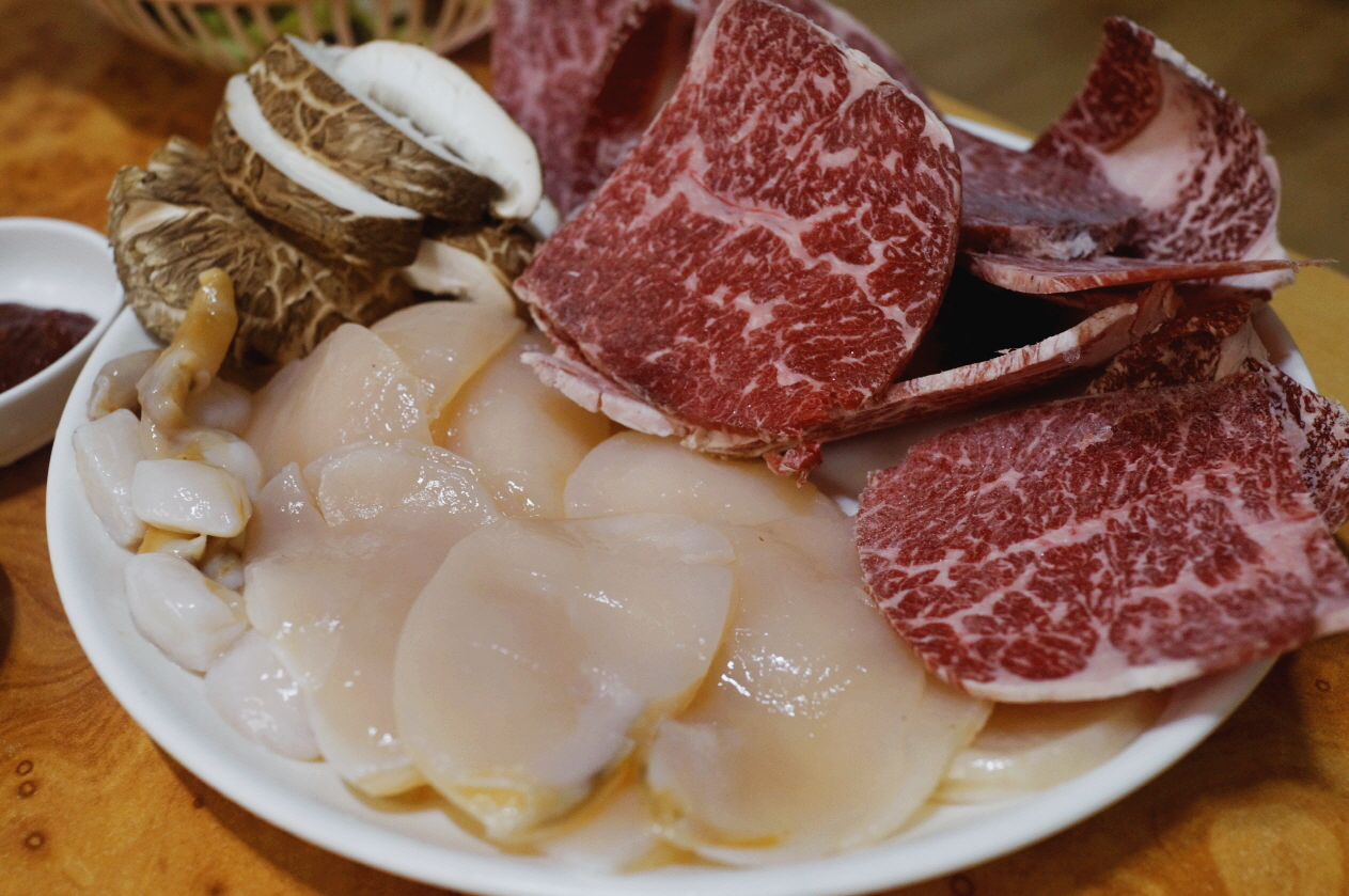 전남 장흥 여행 맛집 장흥 삼합 취락식당 소고기 한우 키조개