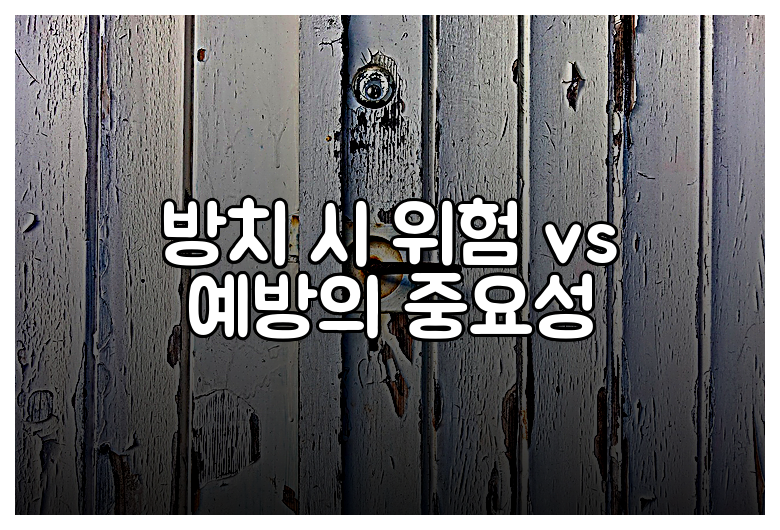 방치 시 위험 vs 예방의 중요성