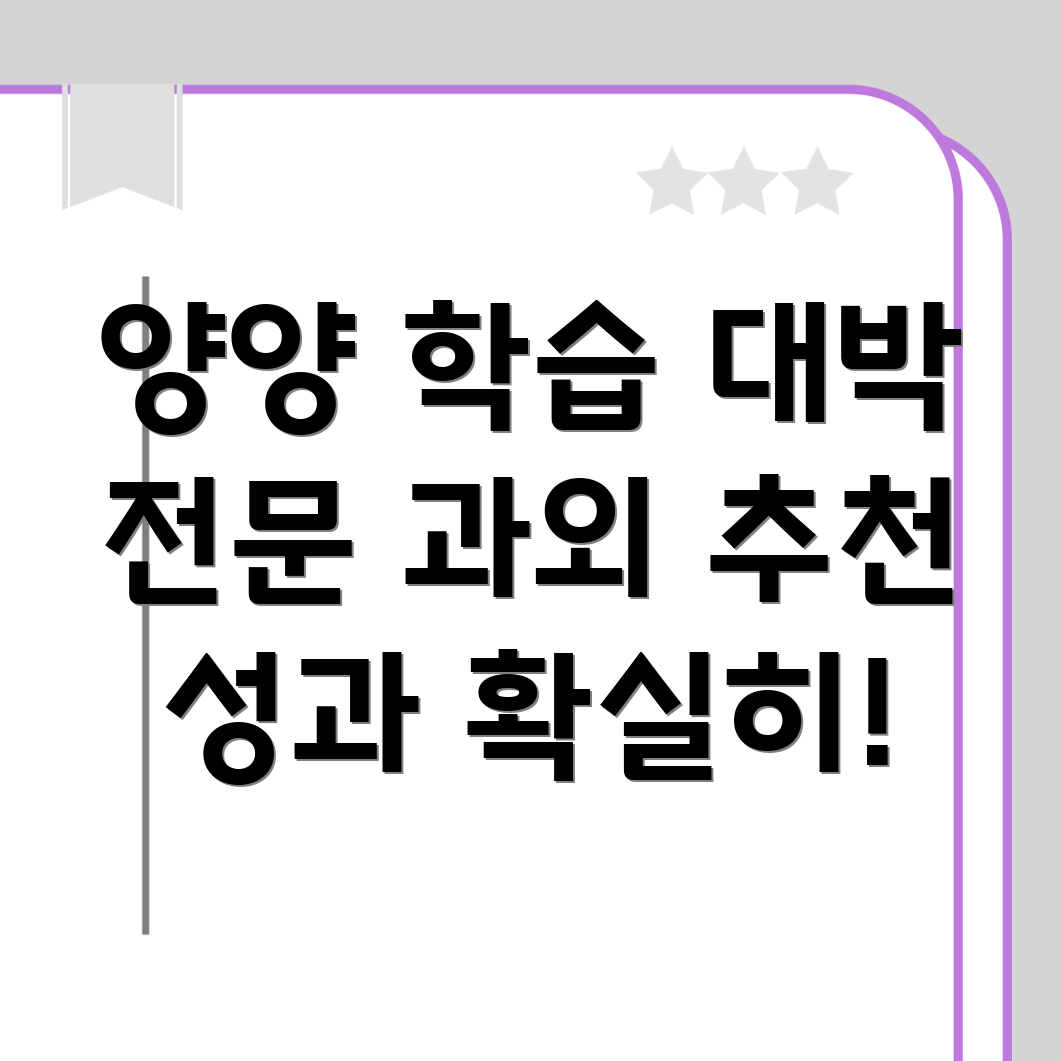 양양군 과외