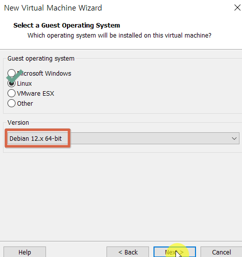 vmware 운영체제 버전 선택