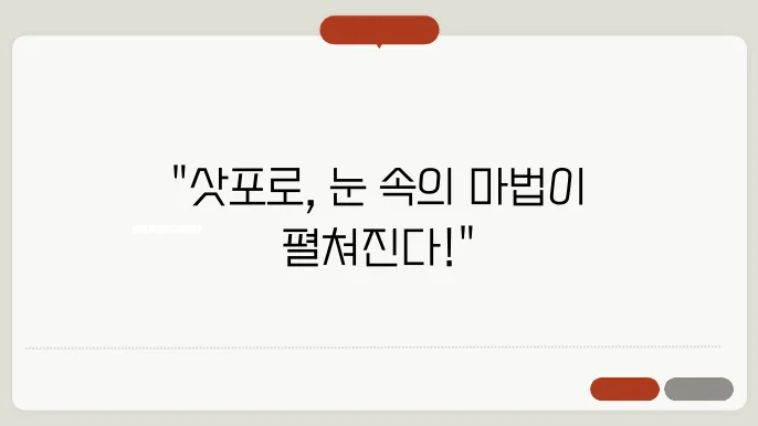 스노보드의 스릴과 재미, 그리고 겨울의 매력을 느껴보세요!