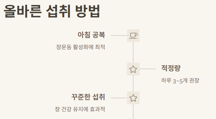 올바른 섭취 방법