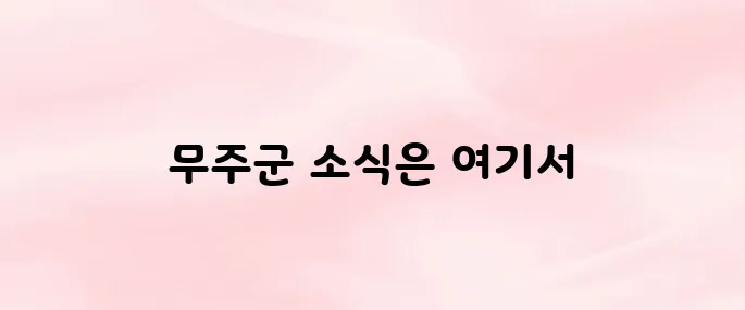 무주군청 홈페이지 바로가기 (www.muju.go.kr)
