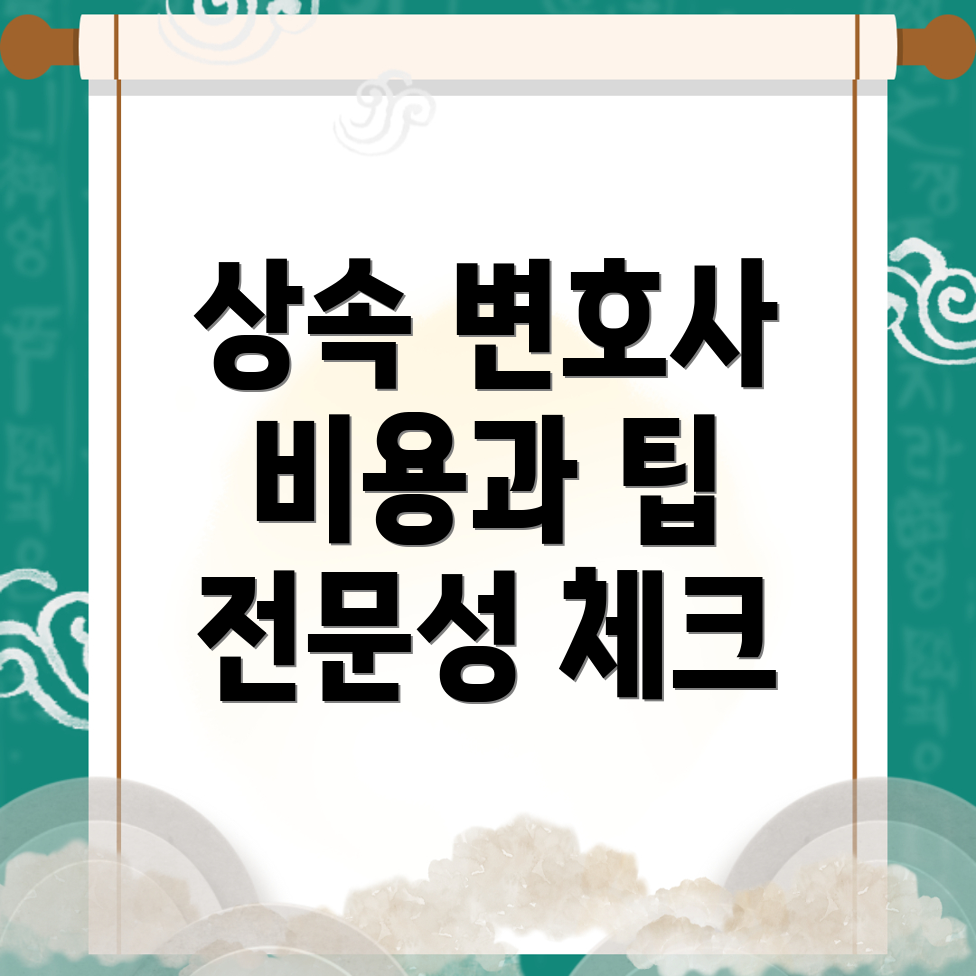 상속 변호사 비용