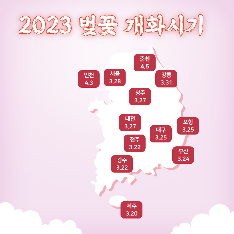 2023년 벚꽃 개화시기 1
