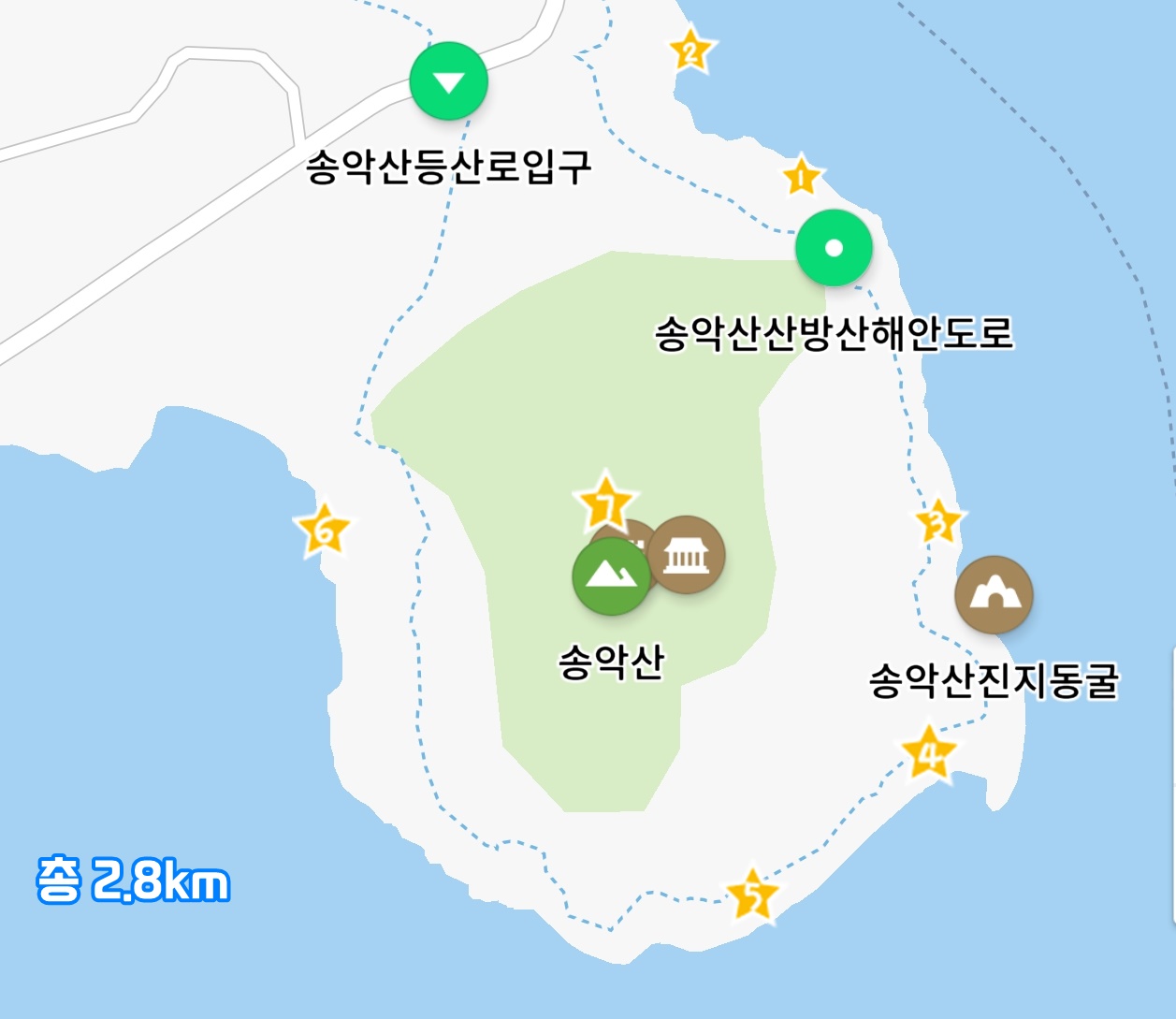 송악산 약도