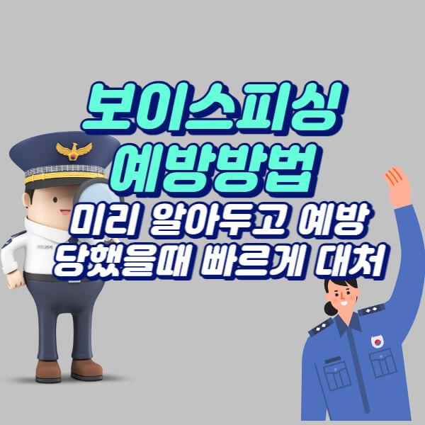  내 돈 지키는 법! 보이스피싱 당했을때 보이스피싱방지 방법