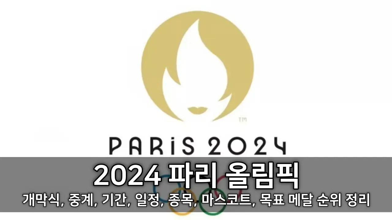 2024 파리 올림픽 - 개막일 개막식, 중계, 기간, 일정, 종목, 마스코트, 목표 메달 순위 정리 ⓒ Jeux de la XXXIIIe Olympiade