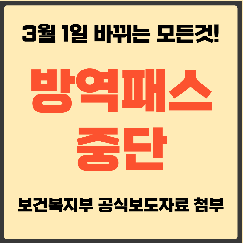 방역패스 중단