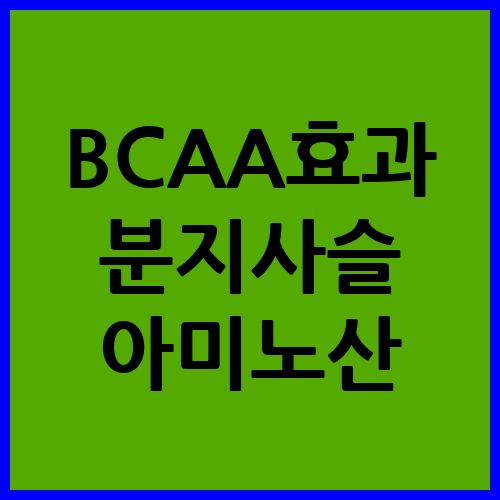 BCAA효과