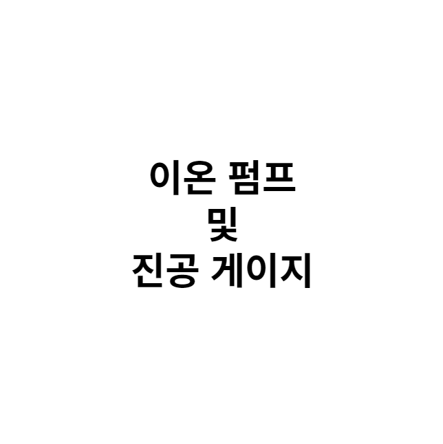 이온 펌프 및 진공 게이지