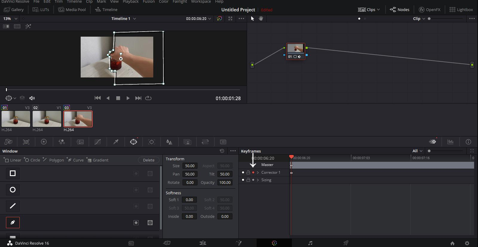 윈도 생성과 KEYFRAME 설정