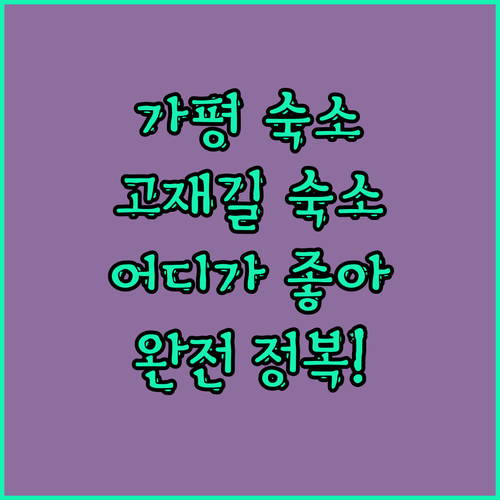가평 고재길 숙소 완전 정복! 오이코