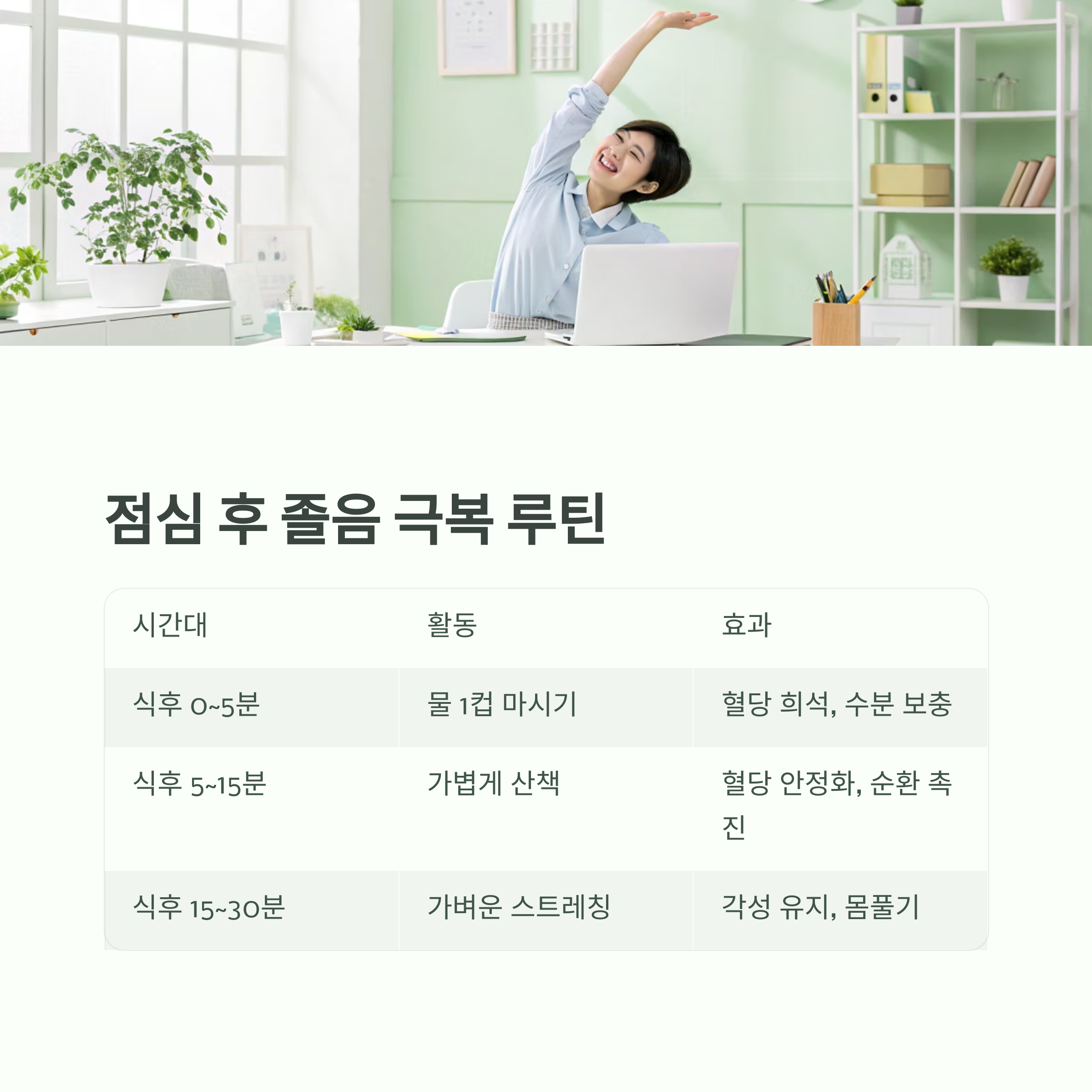 식사 후 졸음 터지는 이유와 깨어있는 에너지 유지법 - 밥만 먹으면 졸리는 이유? 원인과 해결책은 모두 '혈당'에 있습니다 - 점심시간 졸음 극복 루틴 표 식사 후 졸음 터지는 이유와 깨어있는 에너지 유지법 - 밥만 먹으면 졸리는 이유? 원인과 해결책은 모두 '혈당'에 있습니다 - 점심시간 졸음 극복 루틴 표