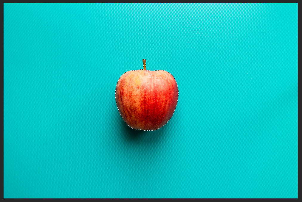 반전되어 사과가 선택된 이미지