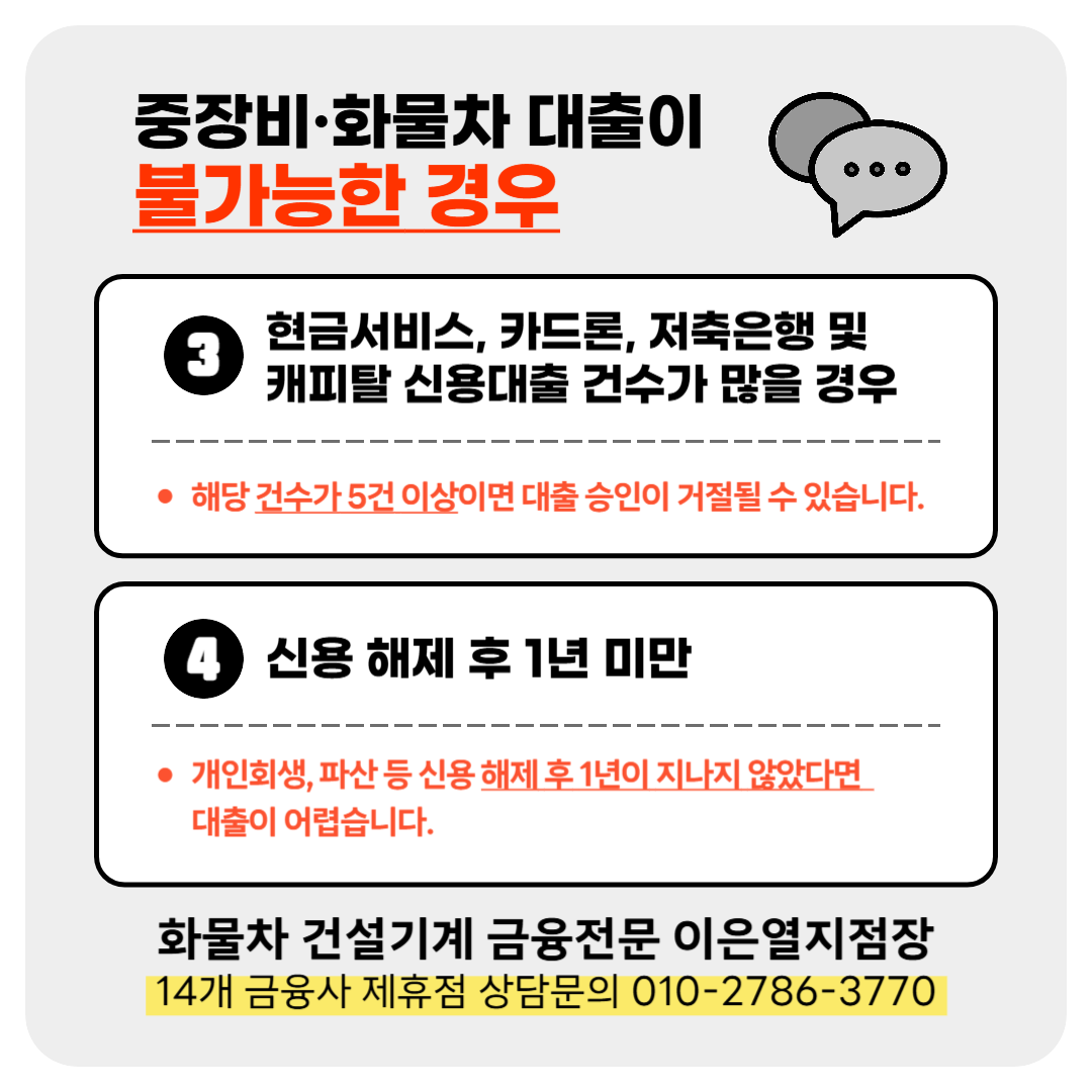 중장비화물차대출