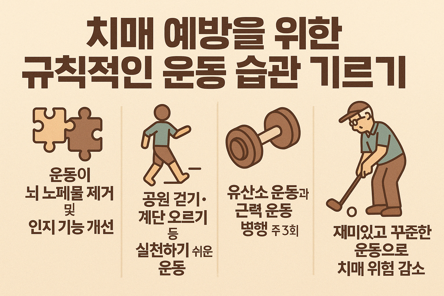 운동이 치매 예방에 가장 효과가 좋아요