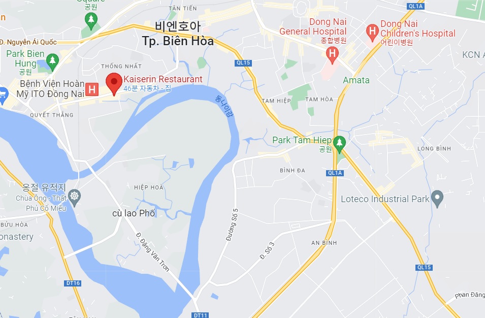 동나이 비엔호아 로컬 맛집 Nha Hang Kaiserin 위치