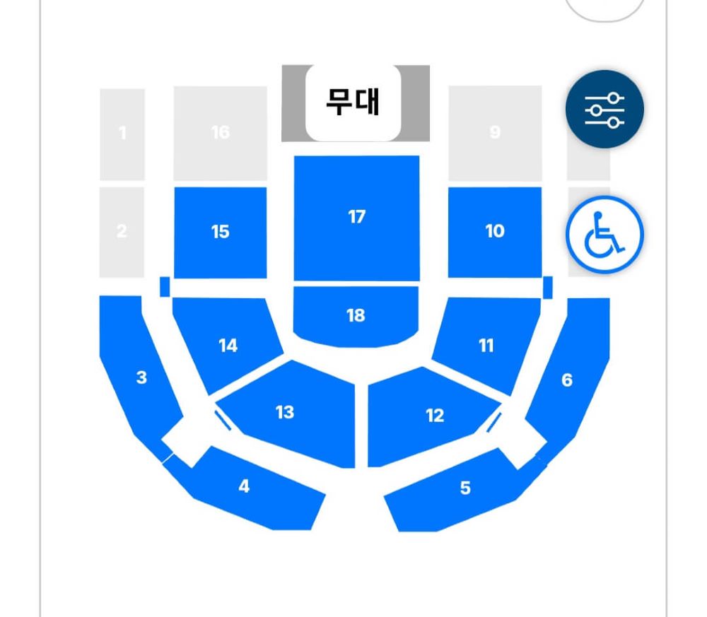Brisbane Convention &amp; Exhibition Centre의 Great Hall, 공연장 좌석 배치도