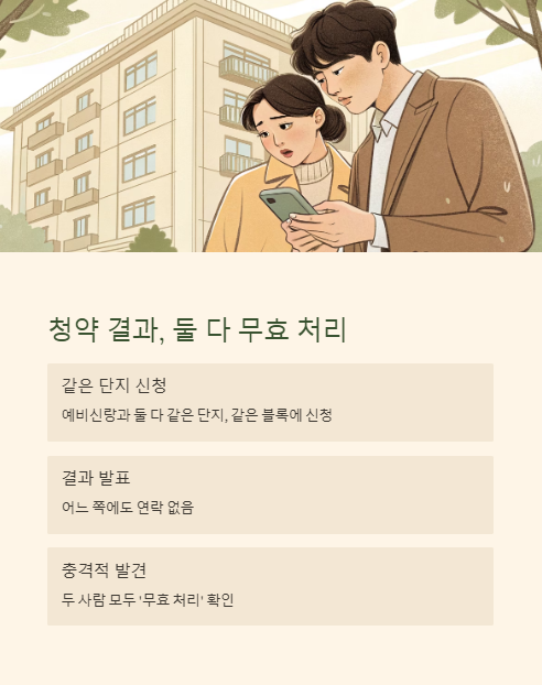 청약 결과 둘 다 무효 처리