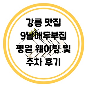 강릉-맛집-9남매-두부집-두부전골-평일-웨이팅-주차-후기