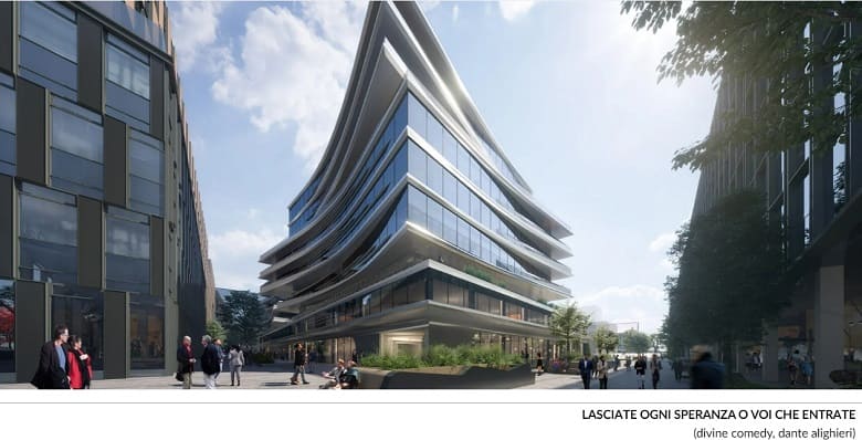 자하 하디드&#44; 리투아니아의 비즈니스 센터 Zaha hadid architects envisions business center in lithuania as cantilevering planes