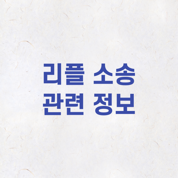 리플 소송 관련 안내 (예상 시나리오, 일정 등) 1