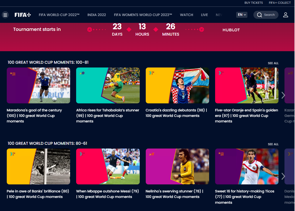2022 카타르월드컵 FIFA 홈페이지 사진