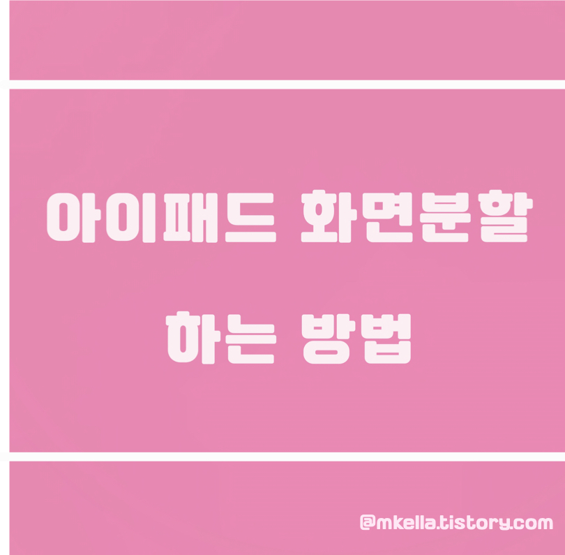  [아이패드] 아이패드 화면분할 하는 법/ 듀얼모드 사용법