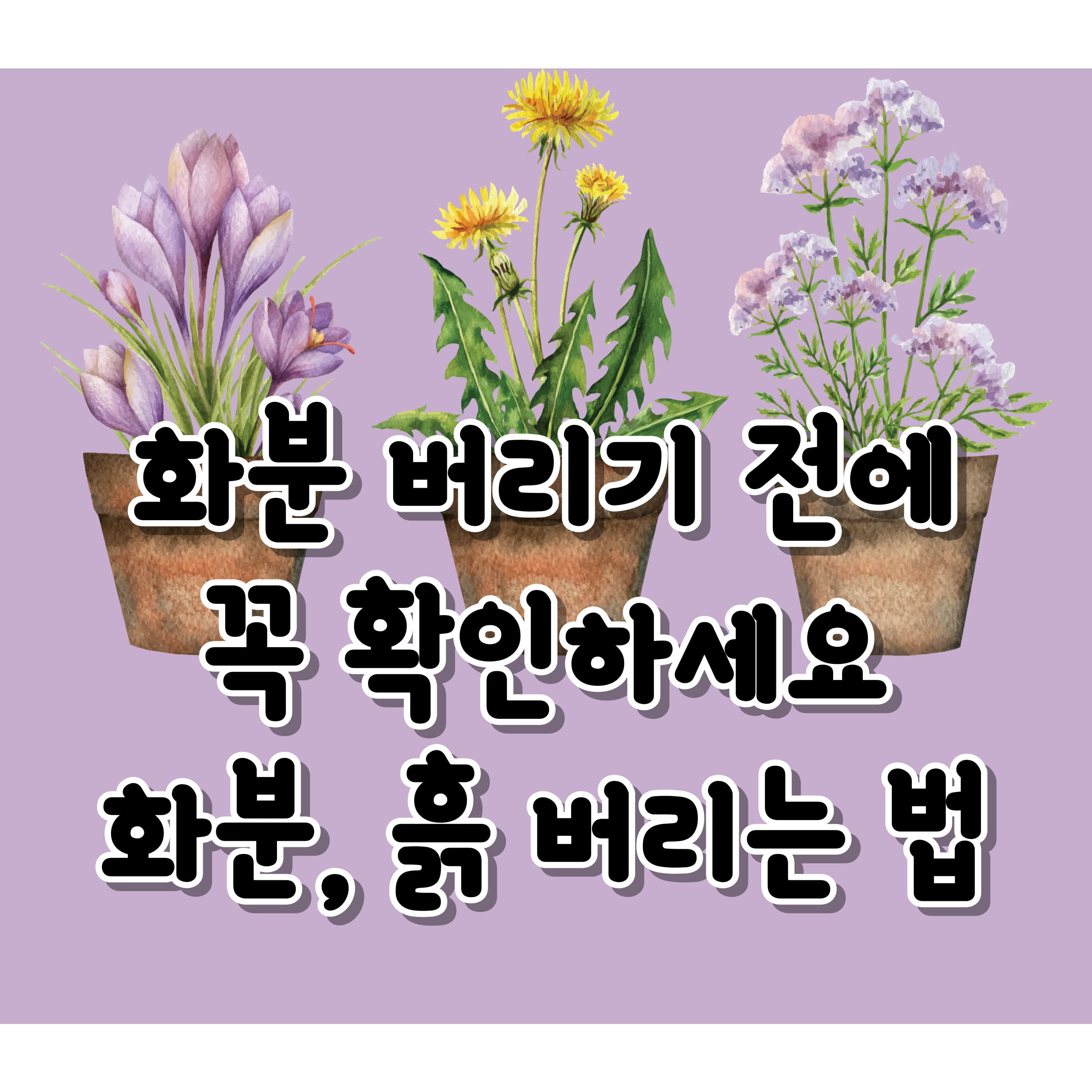  화분 버리는 방법, 화분 흙 버리기