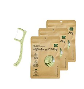 마이비 사탕수수로 만든 키즈 치실 48p&#44; 혼합색상&#44; 3개