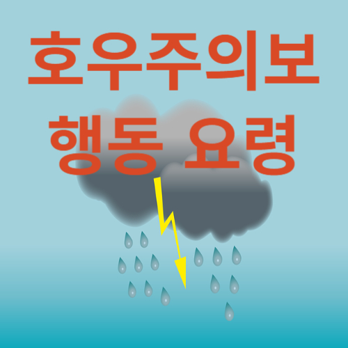 호우주의보 행동 요령