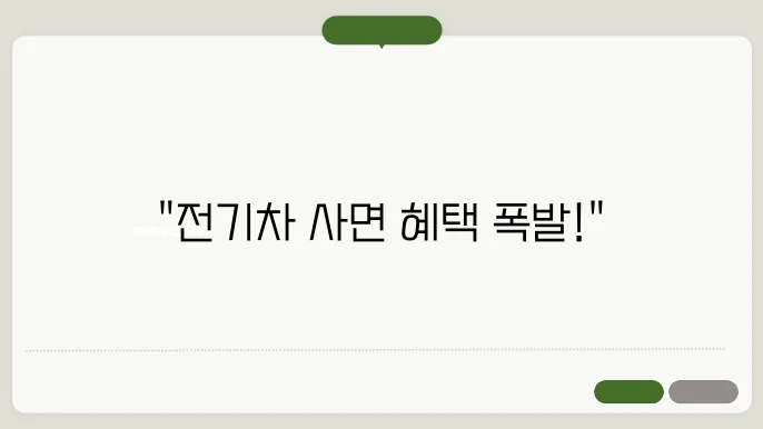전기차 구매 혜택