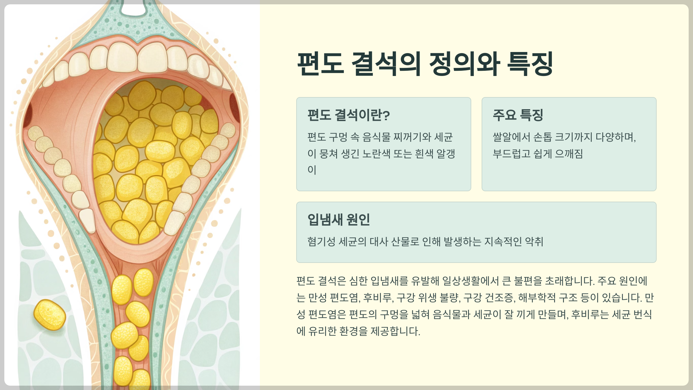 결석은 심한 입냄새를 유발해 일상생활에서 큰 불편을 초래