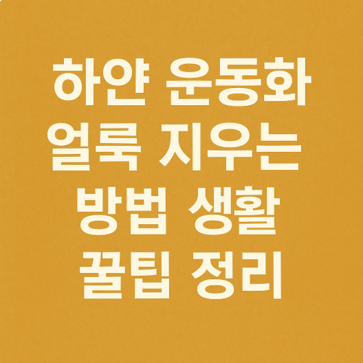 하얀 운동화 얼룩 지우는 방법 생활 꿀팁