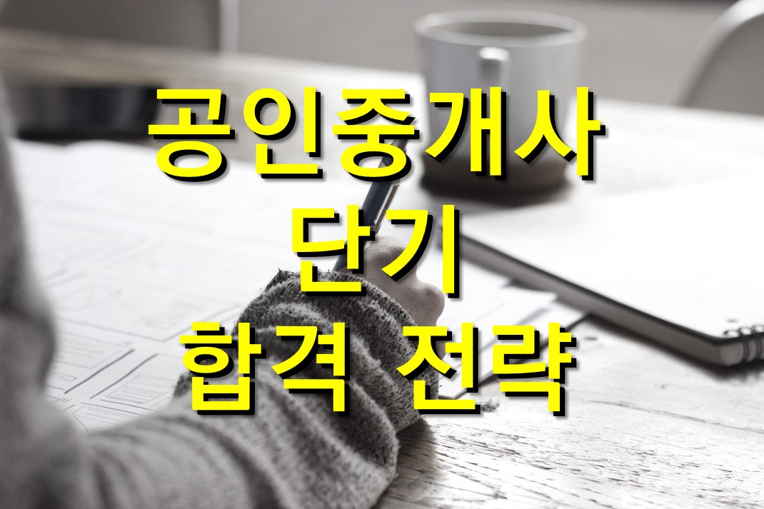  공인중개사 단기합격 수기 공부 과정/과목별 공부 방법 정리