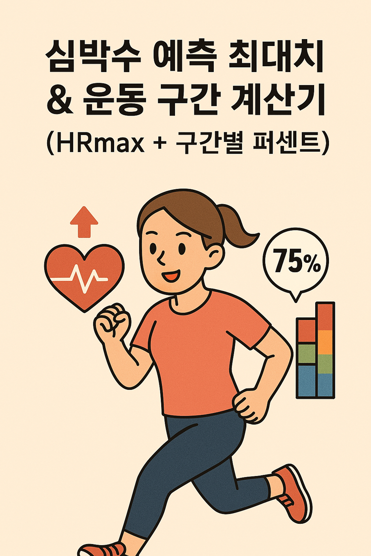 심박수 예측 최대치 & 운동 구간 계산기