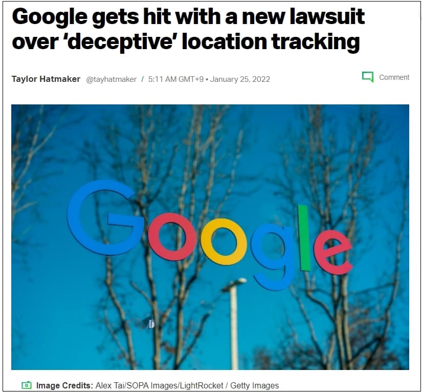 구글, 위치정보 수집으로 사용자들 속여 소송 당해 VIDEO:Google faces lawsuit over its use of location tracking data