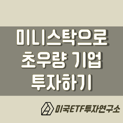  미니스탁으로 해외 초우량주식을 소액으로 투자를 시작해보자!!