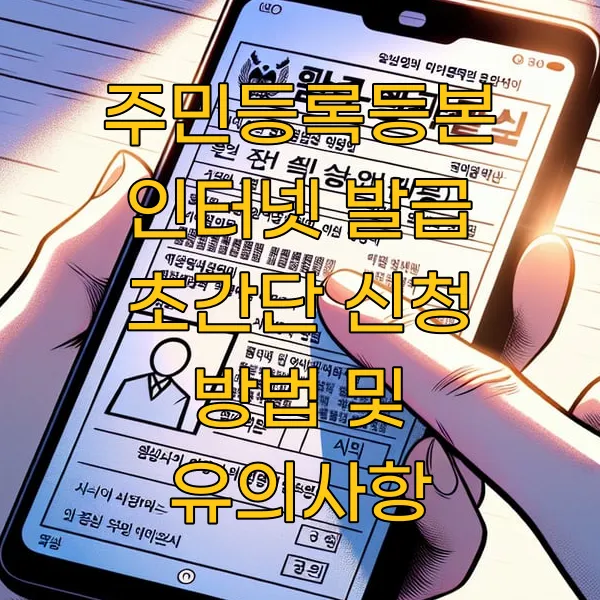 주민등록등본 인터넷 발급