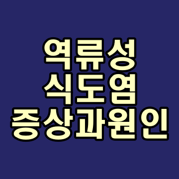  역류성 식도염 증상 8가지