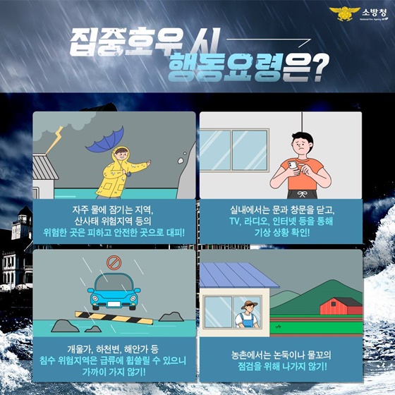 집중 호우 시 행동요령