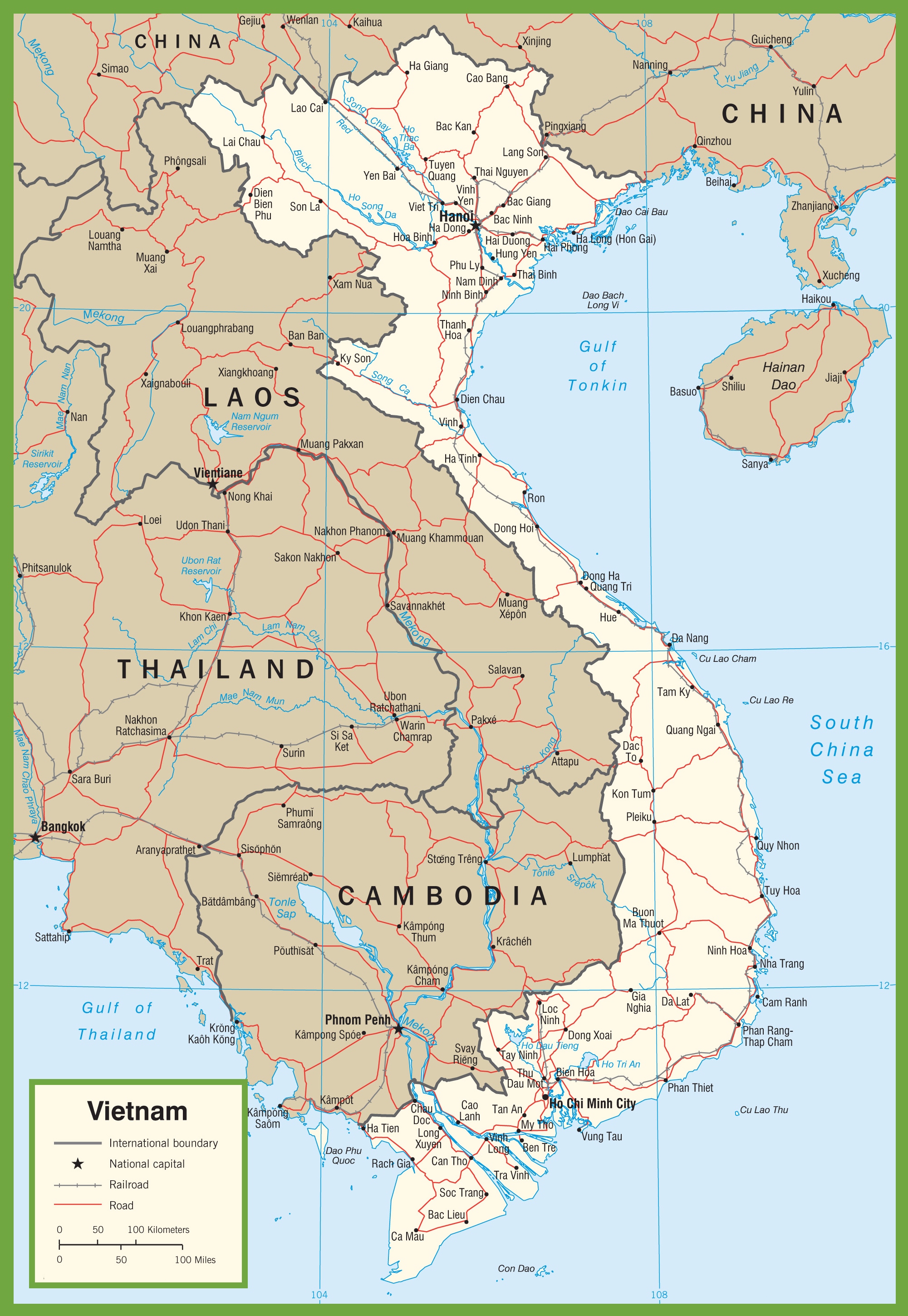 베트남 도로망 지도
