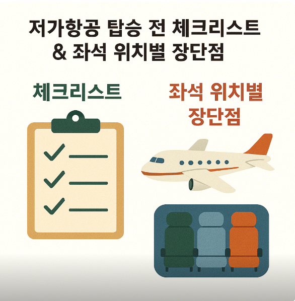 저가항공 탑승 전 체크리스트 &amp; 좌석 위치별 장단점