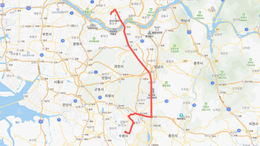  [수원,직행] 8800번버스 노선, 시간표 : 수원버스터미널, 아주대, 경기대, 서울역, 순천향대학병원, 서울시청