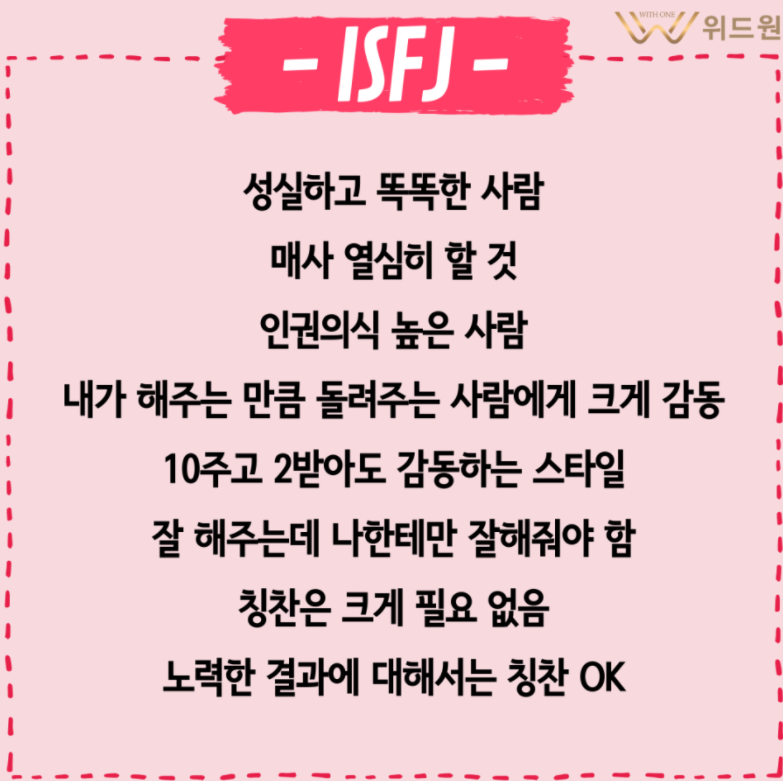 ISFJ 유형 특징 팩폭 연애유형 총정리 : 네이버 포스트